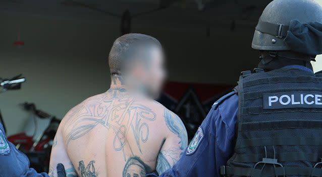 Strike Force Gately officers raid a Central Coast home. Source: NSW Police