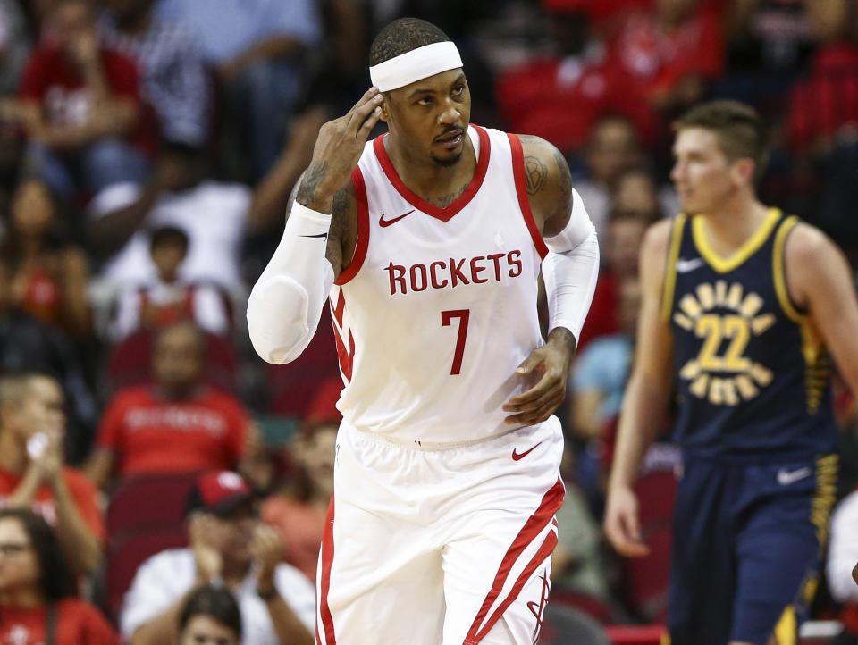 Carmelo Anthony is expected to start in his Portland debut. (Troy Taormina-USA Today)