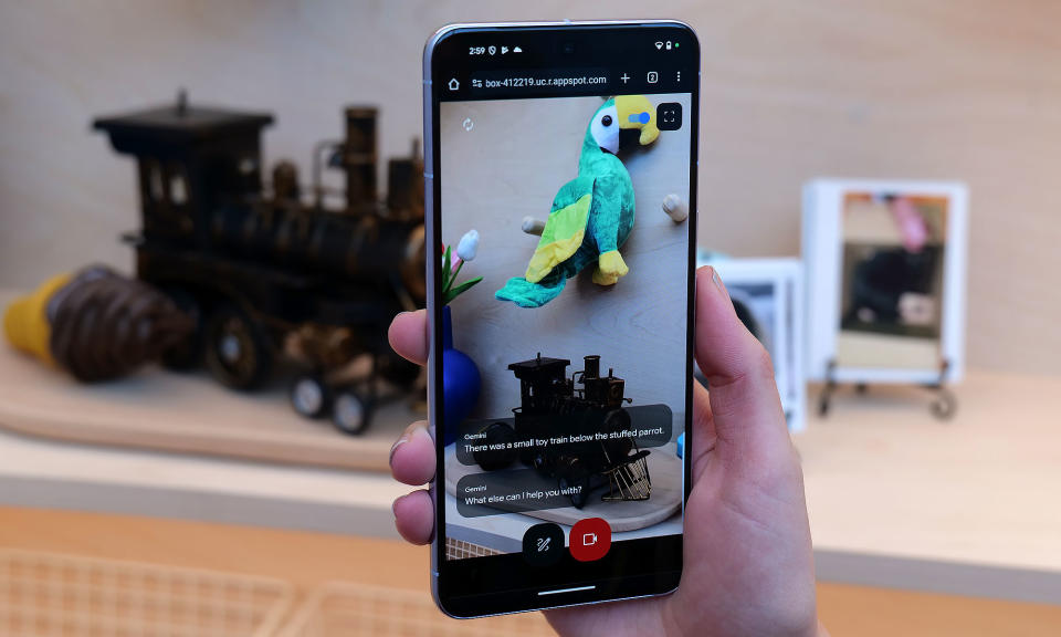 During a demo at Google I/O, Project Astra was able to remember the position of objects seen by a phone's camera. 