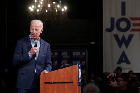 FILE PHOTO: U.S. Democratic presidential candidate Biden holds a campaign stop in Des Moines, Iowa