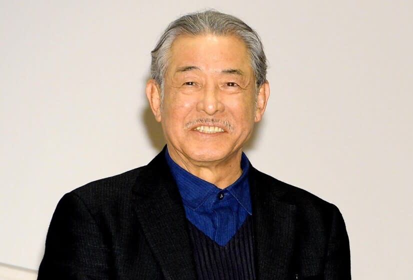 This photo shows Issey Miyake at the National Art Center in Tokyo on March 15, 2016. Japanese media reports say on Tuesday, Aug. 9, 2022, fashion designer Issey Miyake, reputed for his signature pleats, has died at age 84. (Kyodo News via AP)