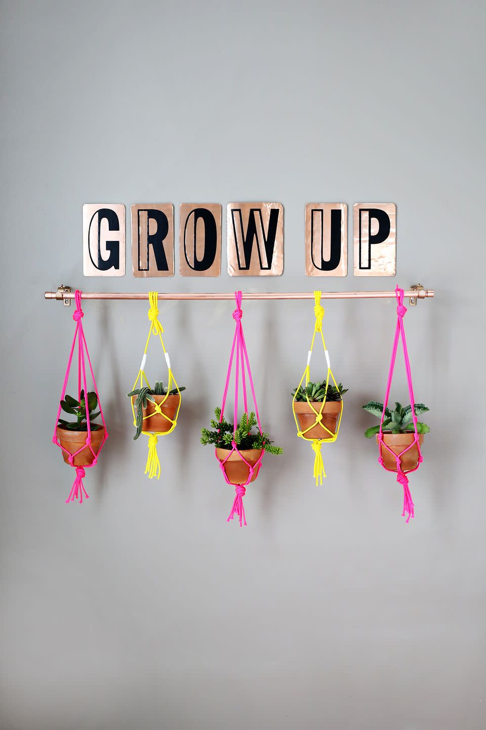 Copper Pipe Hanging Planter