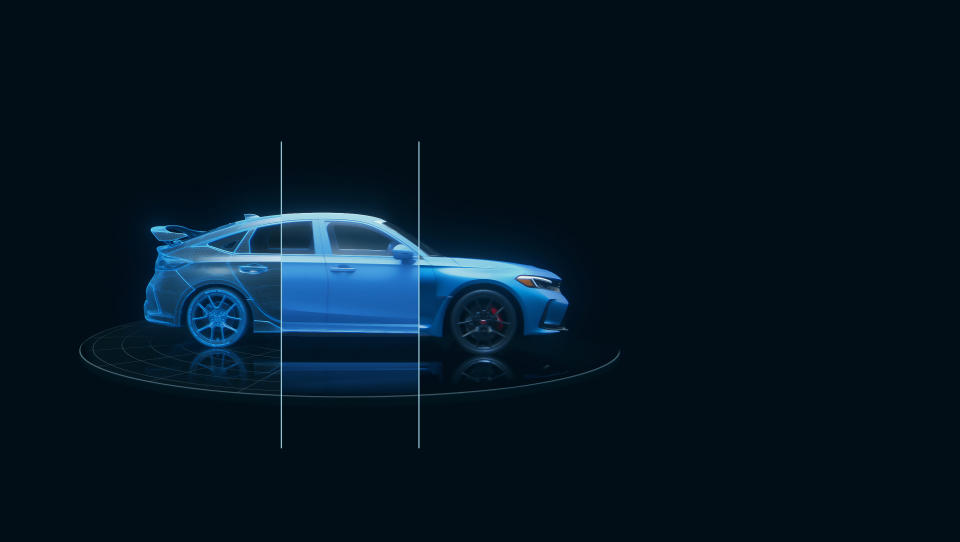 An image of a digital twin of a car