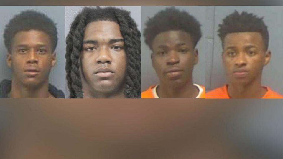 PHOTO: Omarion Hookfin, Jamarcus Cyprian, Travon Johnson and Avery Guidry in photos released by police.  (Tangipahoa Parish Sheriff's Office)