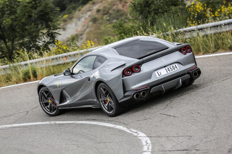 <p>Ferrari brought back the Superfast name for its front-engine V-12 flagship. With 789 hp on offer, it's appropriate. <a href="https://www.ebay.com/itm/2018-Ferrari-812-Superfast/174168966061?hash=item288d4783ad:g:6mYAAOSwyVdeK82A" rel="nofollow noopener" target="_blank" data-ylk="slk:Here's one;elm:context_link;itc:0;sec:content-canvas" class="link ">Here's one</a> with less than 10,000 miles on the odometer for sale right now. </p>