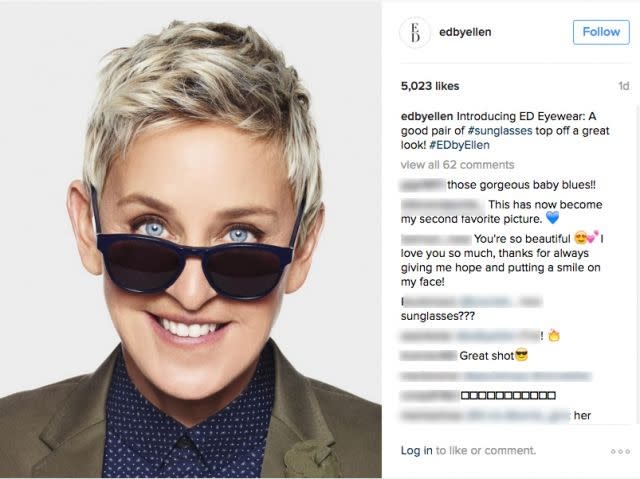 ellen degeneres eyewear