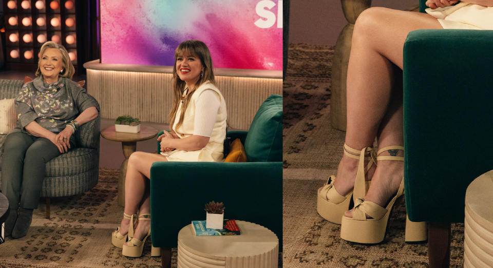 Kelly Clarkson's shoe style on "The Kelly Clarkson Show."