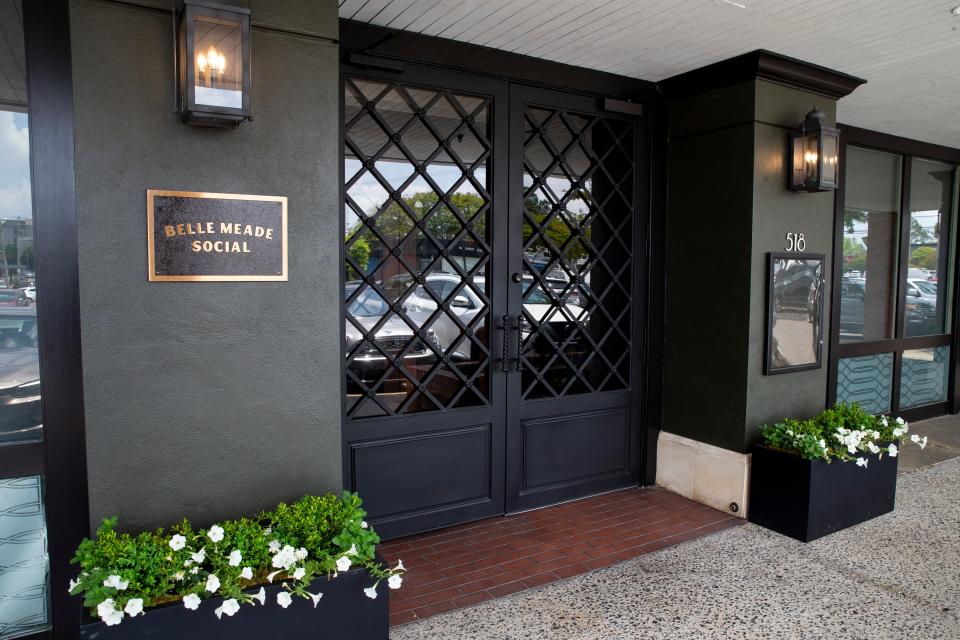 The entrance to Belle Meade Social can be seen on May 9, the day the East Memphis restaurant officially opened.