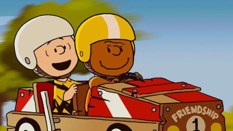 “Snoopy Presents: Welcome Home, Franklin,” which premieres Feb. 16, will uncover the origin story of how the beloved Peanuts character ultimately becomes friends with Charlie Brown and the gang. (Apple TV+)