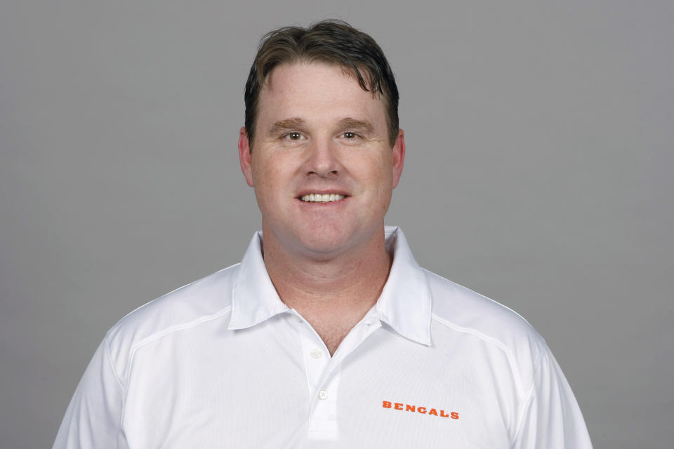 FILE - This is a 2013 file photo showing Jay Gruden, of the Cincinnati Bengals NFL football team. Jay Gruden has agreed to become the head coach of the Washington Redskins. The Redskins confirmed Thursday, Jan. 9, 2014, that Gruden has accepted the job and will be introduced at an afternoon news conference. (AP Photo/File)