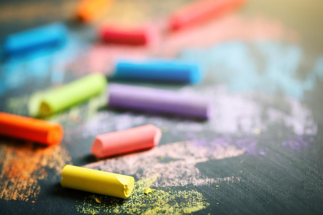 chalk in various colors