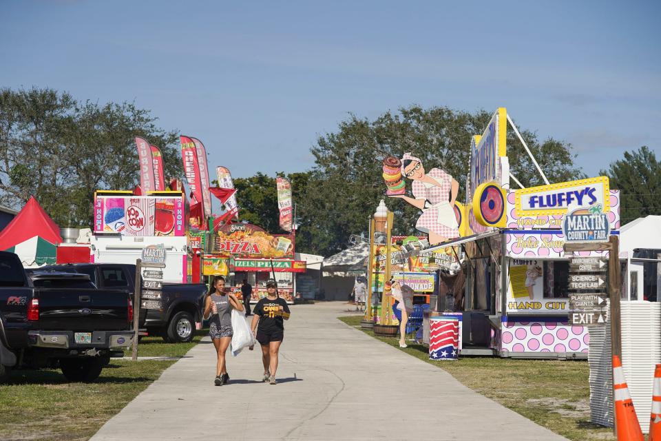 Preparations are underway ahead of the Martin County Fair and Youth Livestock Show on Tuesday Feb. 7, 2023, at the fairgrounds,   2616 S.E. Dixie Hwy. in Stuart. The fair includes entertainment, a midway carnival, family shows, food and highlights the county's youth, agriculture, horticulture and community resources. The fair begins 5 p.m. Friday. It runs through Feb. 18. For more information, including parking, days and hours, visit www.martincountyfair.com.