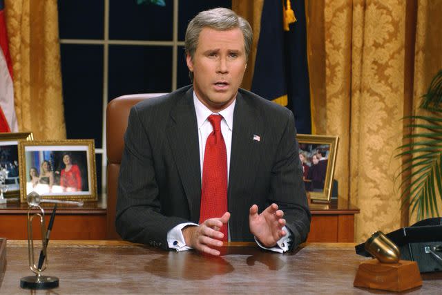 <p>Dana Edelson/NBCU Photo Bank/NBCUniversal via Getty</p> Will Ferrell as President George W. Bush