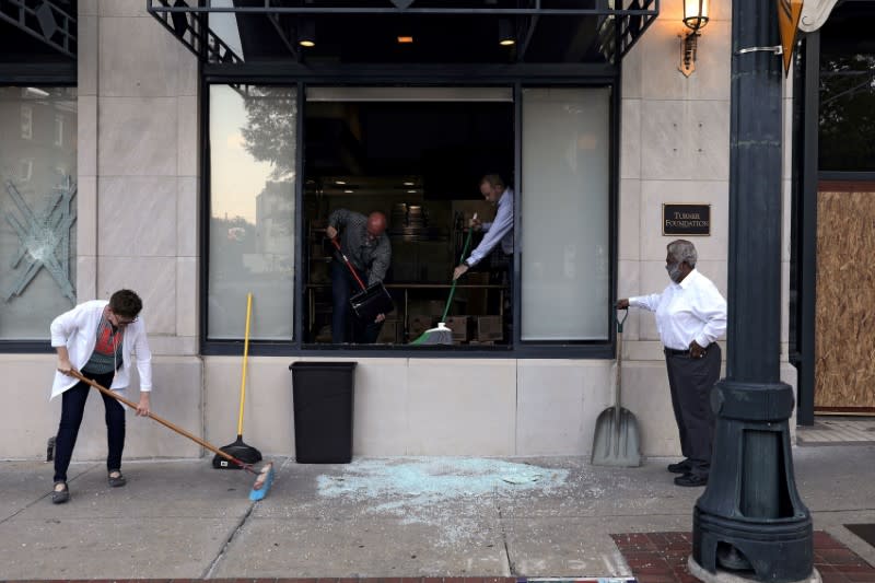 Aftermath of a protest against the death in Minneapolis police custody of George Floyd, in Atlanta