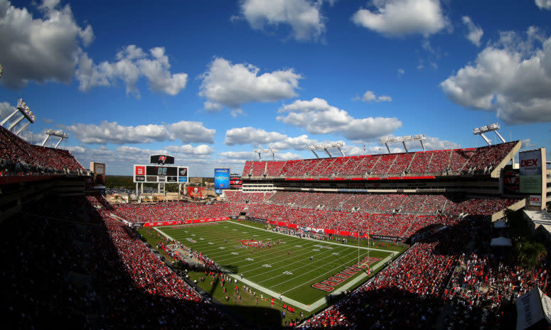 A general view of the Tampa Bay Buccaneers stadium.