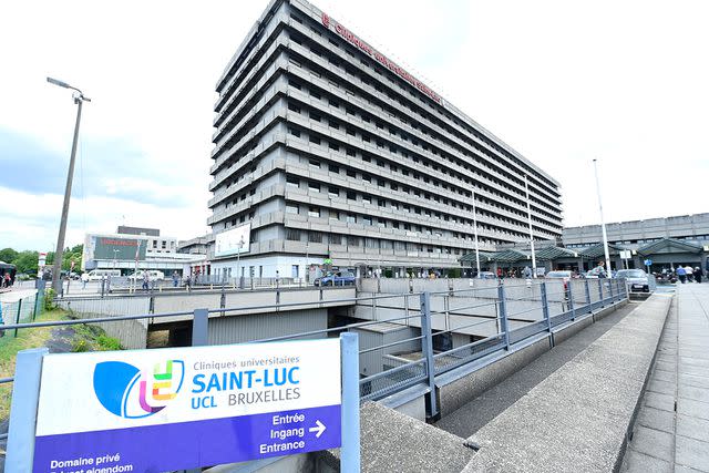 <p>Didier Lebrun / Photonews via Getty Images</p> Cliniques Universitaires Saint-Luc in Brussels, where King Albert of Belgium was hospitalized on June 27