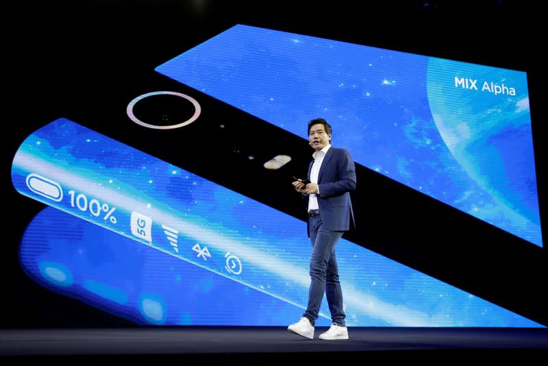 FILE PHOTO: Xiaomi founder and CEO Lei Jun attends a product launch event of Xiaomi Mi MIX Alpha surround display 5G concept smartphone in Beijing