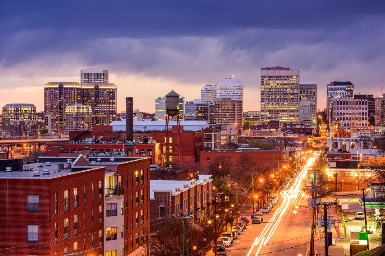 evening view of richmond, virginia