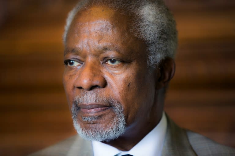 UN former secretary-general Kofi Annan (pictured June 2014)put forward a six-point peace plan for Syria in 2012, but resigned after months of fruitless efforts, saying the plan did not receive the support it deserved from major powers