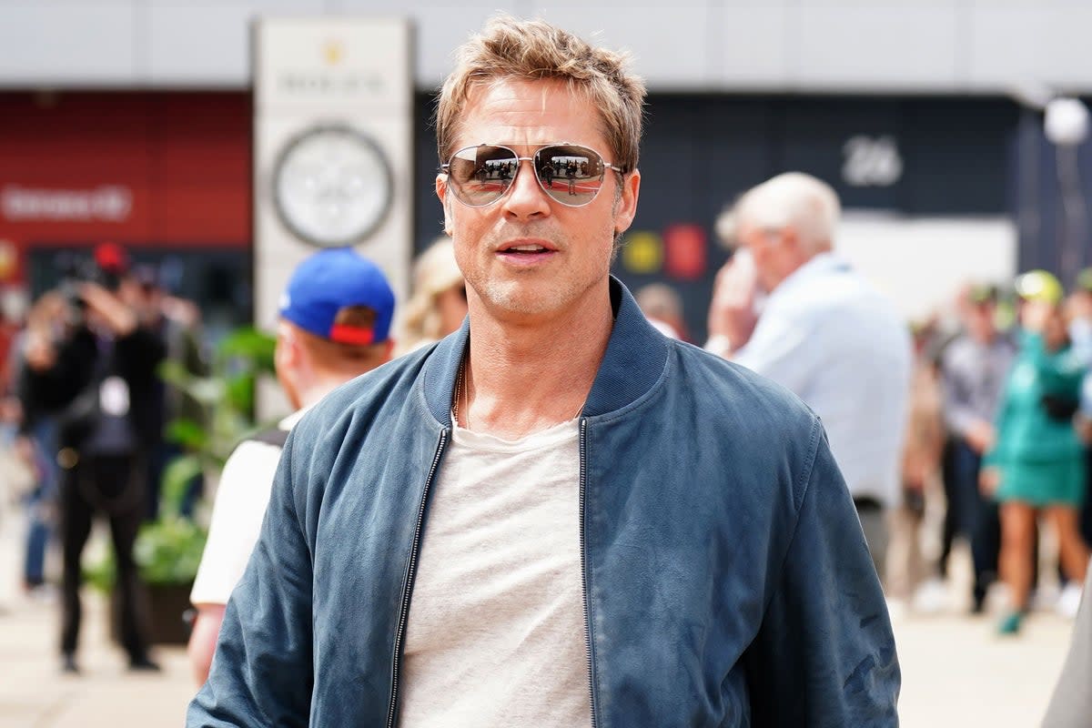 Brad Pitt on paddock day ahead of the British Grand Prix 2023 at Silverstone, Towcester (David Davies/PA) (PA Wire)