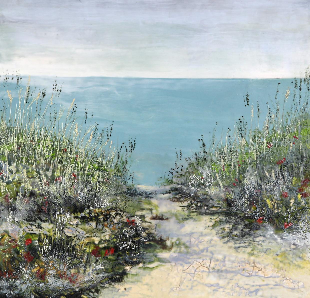 Encaustic painting by Emma Ashby