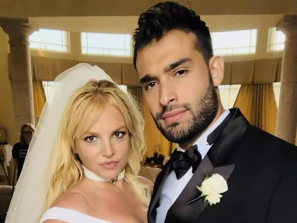 Britney Spears married Sam Asghari at her home in LA on 9 June (Instagram/@britneyspears)