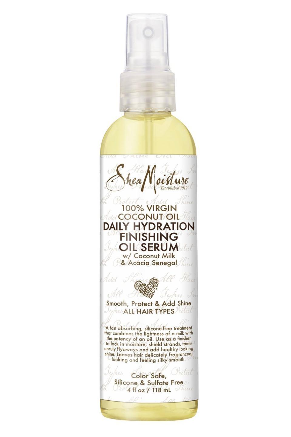 2) SheaMoisture Daily Hydration Finishing Oil Serum