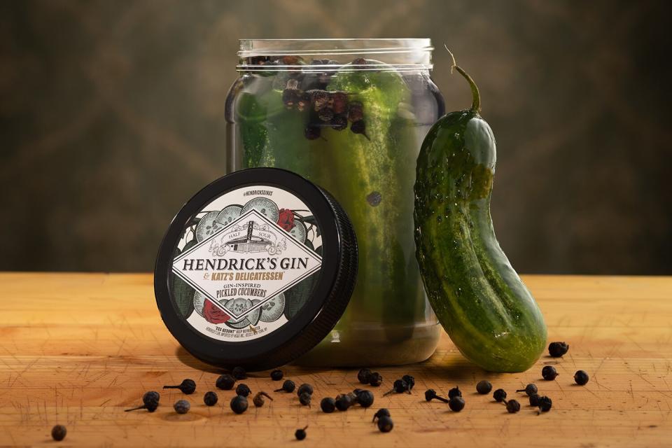 Hendrick’s Gin and Katz’s Delicatessen gin-inspired pickles