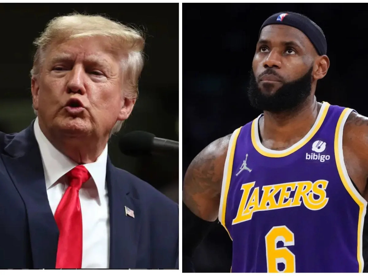 Trump suggested that LeBron James could play basketball as a woman, appearing to..