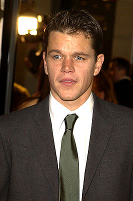 Matt Damon at the Westwood premiere of Warner Brothers' Ocean's Eleven