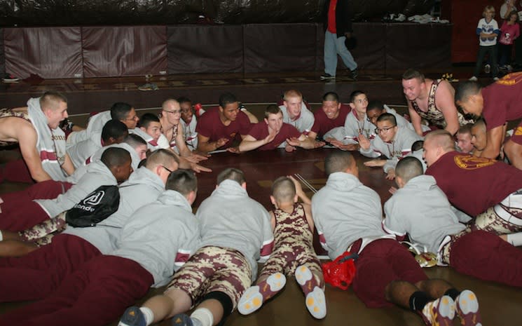 The Fishburne Caissons wrestling squad packs plenty of ammunition — Fishburne Military School