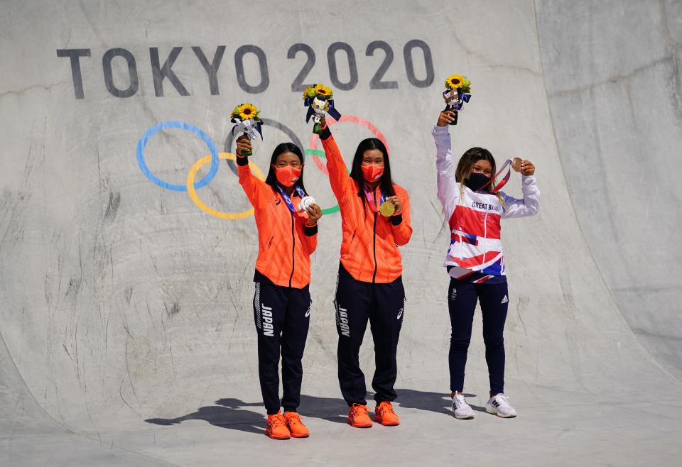 Sky Brown finished behind two Japanese skaters – one of whom was even younger (Adam Davy/PA) (PA Wire)