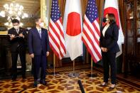 U.S. Vice President Kamala Harris meets Japanese Prime Minister Yoshihide Suga