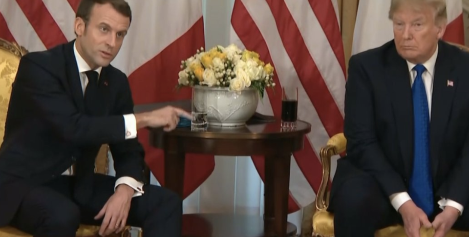 French President Emmanuel Macron meeting with Donald Trump. Source: CNN