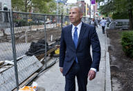 California attorney Michael Avenatti walks from a courthouse in New York Tuesday, July 23, 2019, after facing charges accusing him of cheating porn star Stormy Daniels out of $300,000 in a book deal. (AP Photo/Craig Ruttle)