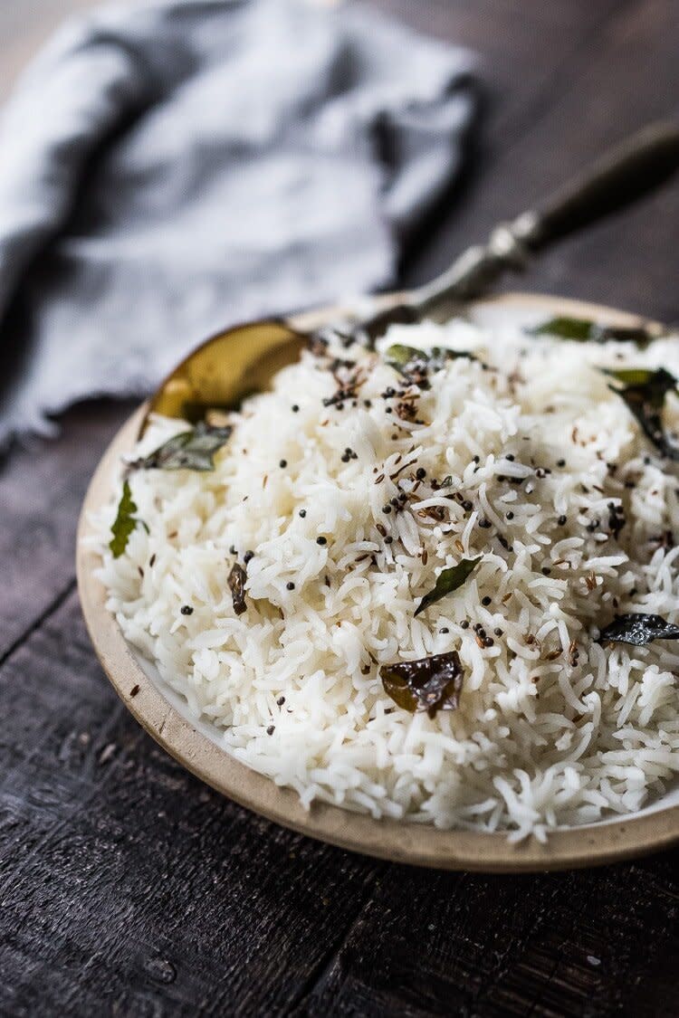 <strong>Get the <a href="https://www.feastingathome.com/how-to-cook-basmati-rice/" target="_blank" rel="noopener noreferrer">Fluffy Basmati Rice recipe</a> from Feasting at Home</strong>