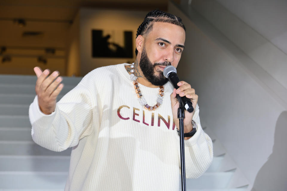 <a href="https://www.vibe.com/t/french-montana/" rel="nofollow noopener" target="_blank" data-ylk="slk:French Montana;elm:context_link;itc:0;sec:content-canvas" class="link ">French Montana</a> attends the 2022 Pencils of Promise Gala at Museum of Moving Image on October 20, 2022 in New York City.