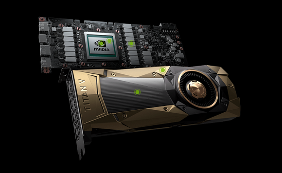 TITAN V graphic card with insides shown.
