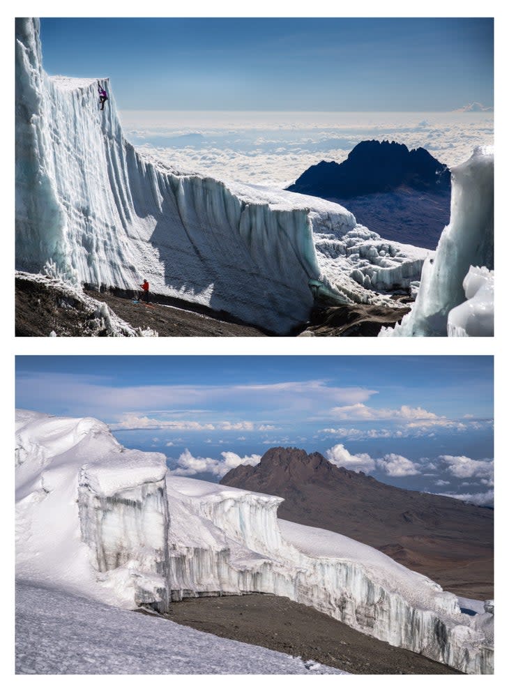 Glacier on Mt. Kilimanjaro.