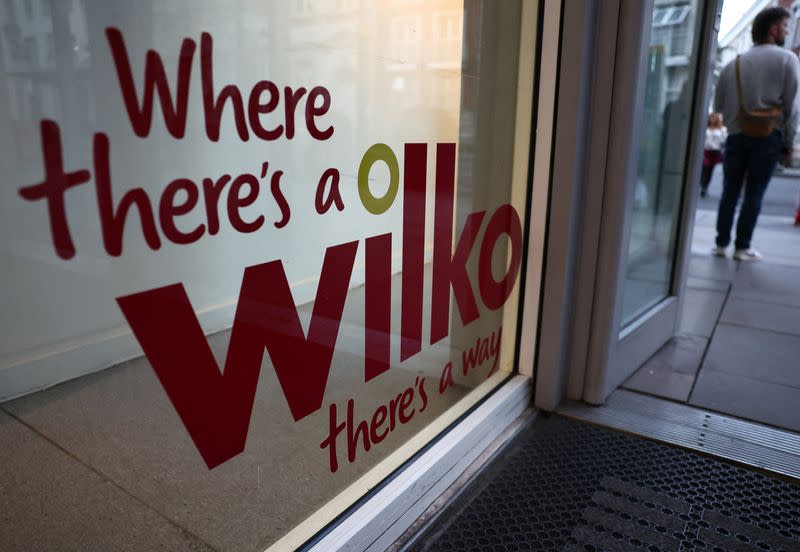 A branch of the discount retail homeware store Wilko is seen in London