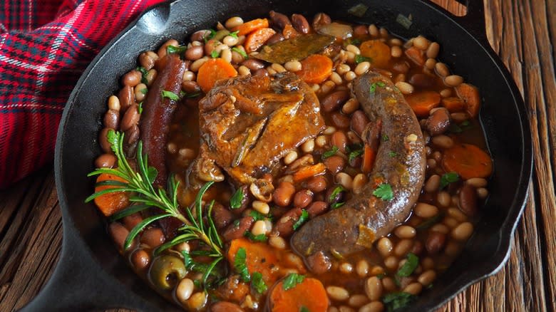 Cassoulet in skillet