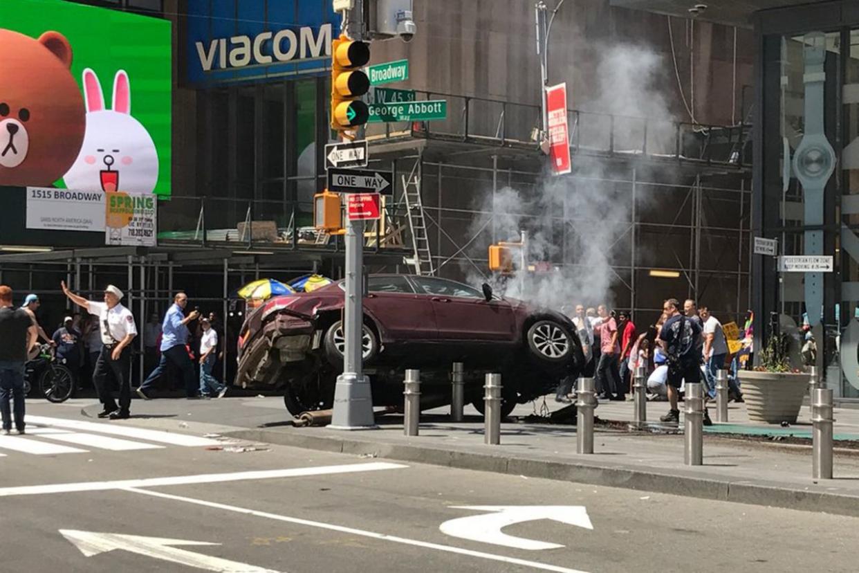 The car that hit pedestrians in Times Square, New York (Reuters)