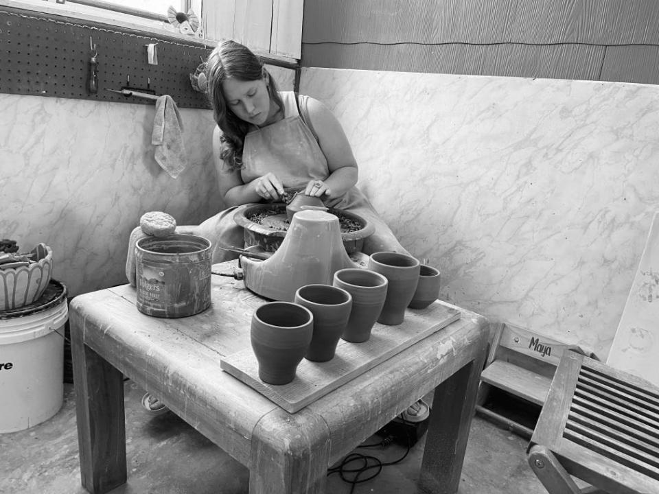 Anna Boynton can lose herself in the peaceful process of making pottery.