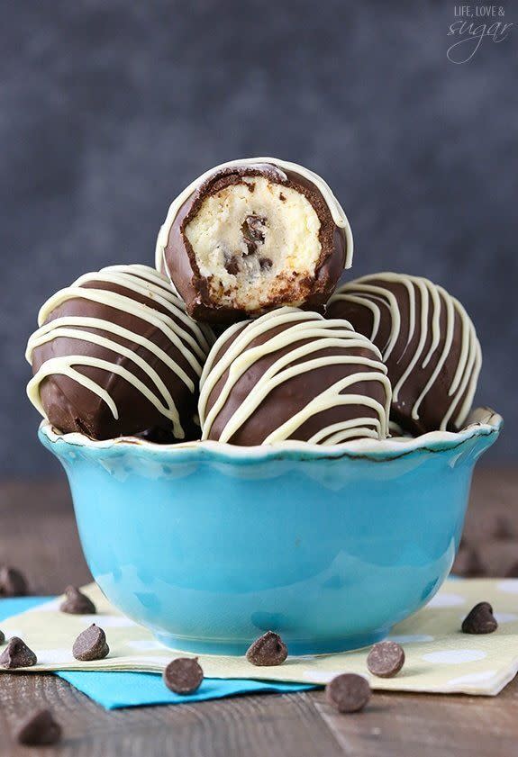 Chocolate Chip Cookie Dough Cheesecake Balls