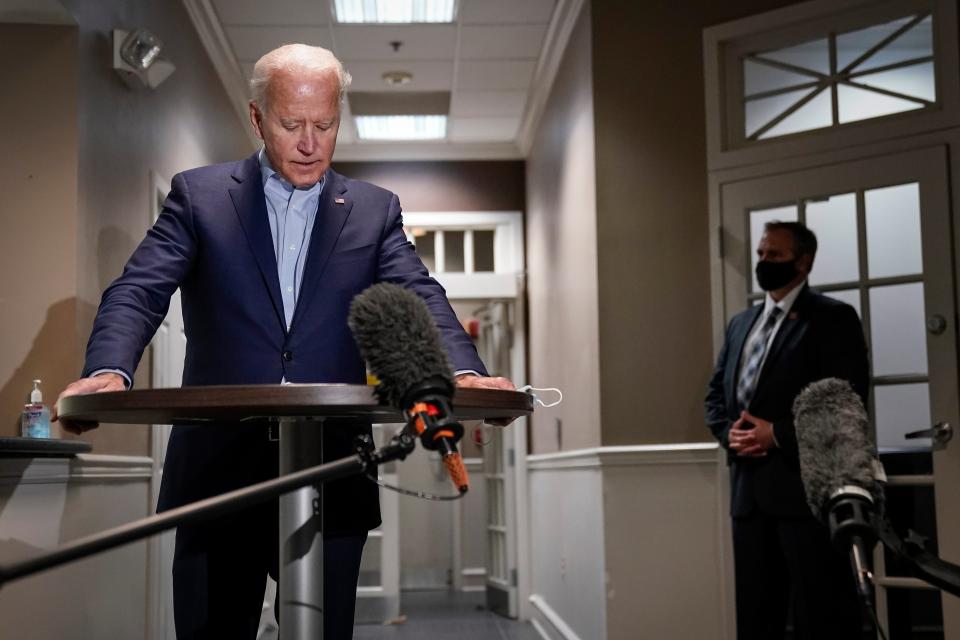 Joe Biden reacts to the death of Ruth Bader Ginsburg (Getty Images)