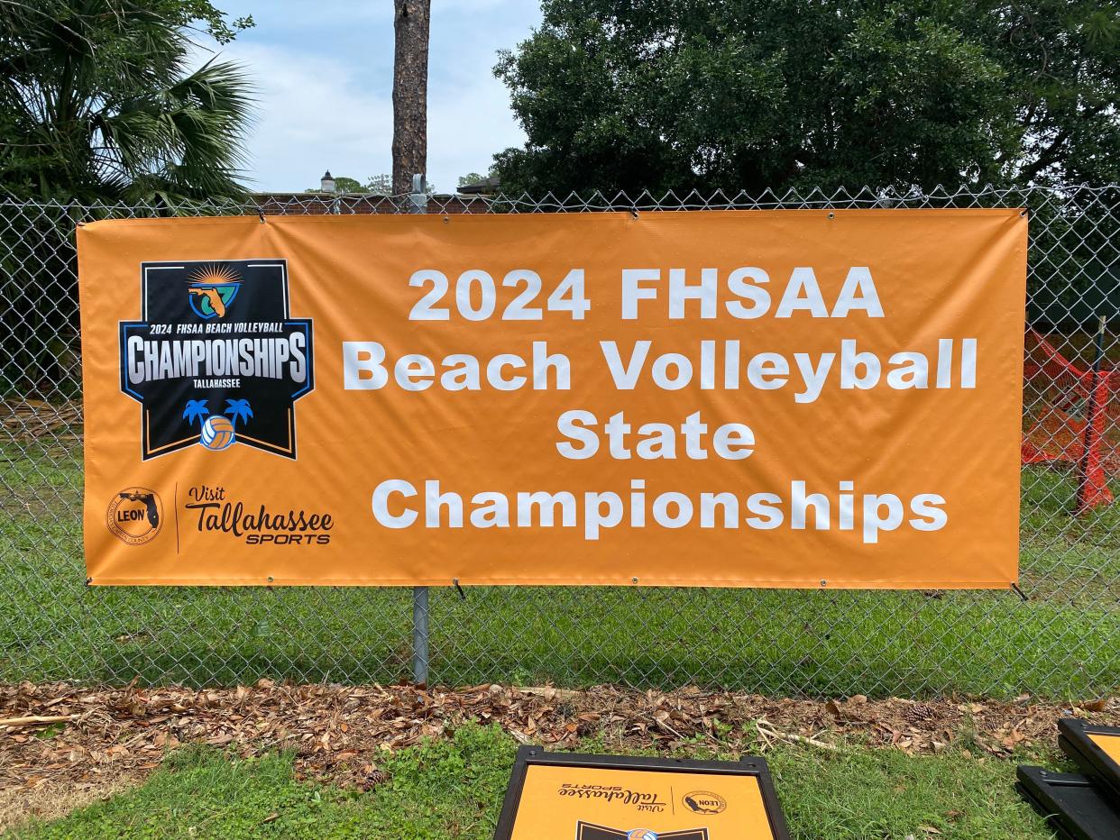 THE FHSAA Beach Volleyball state tournament continues despite severe weather that brought damages to Tallahassee on Friday, May 10, 2024 at Florida State University.