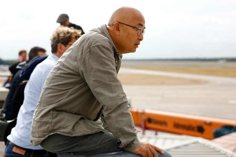 Chinese dissident and writer Liao Yiwu, waits in Berlin for the arrival of his friend Liu Xia