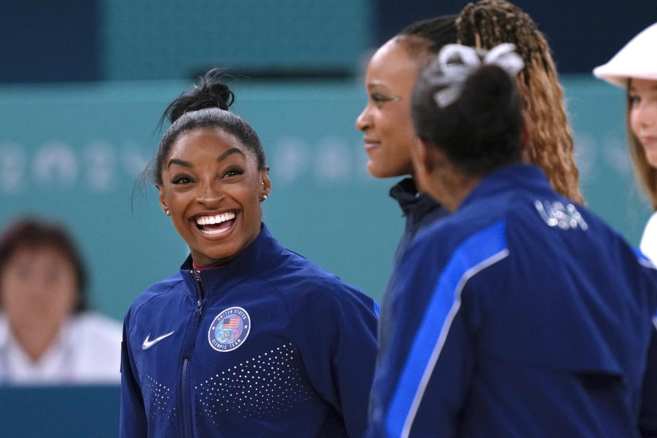 The final image of Simone Biles at the Olympics was a symbol of joy