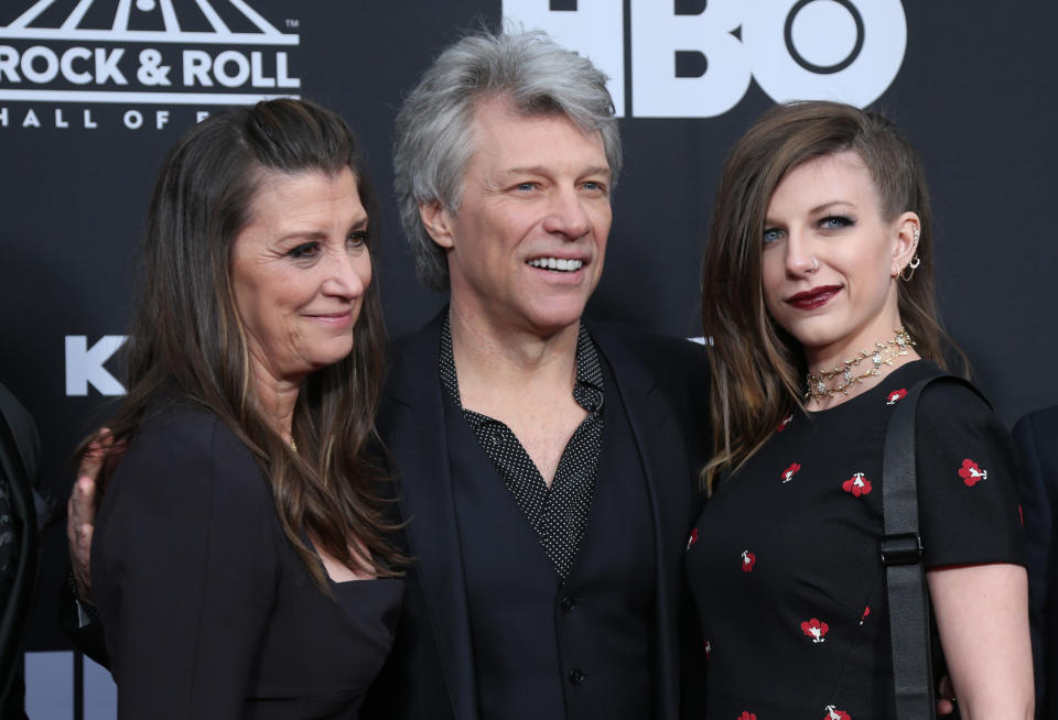 Rock & Roll Hall of Fame Induction – Arrivals - Cleveland, Ohio, U.S., 14/04/2018 – Musician Jon Bon Jovi and family. REUTERS/Aaron Josefczyk