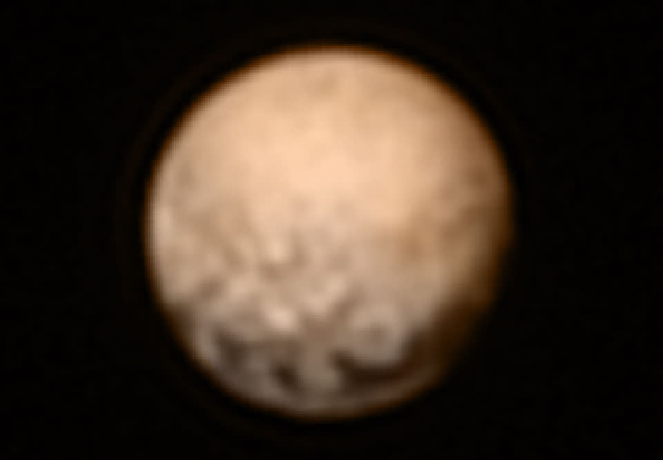 Pluto seen from 7.8 million miles away